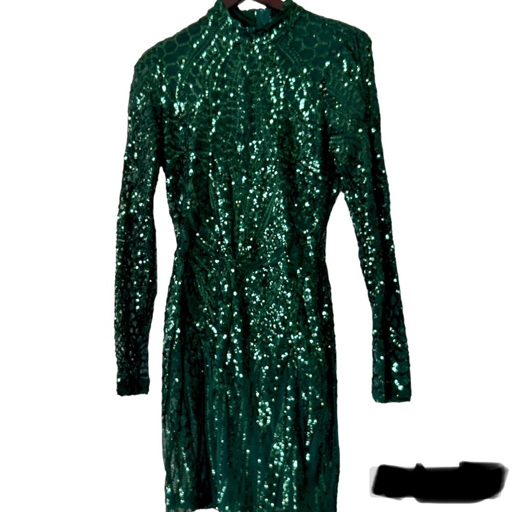 Prom Dress Sequin Green